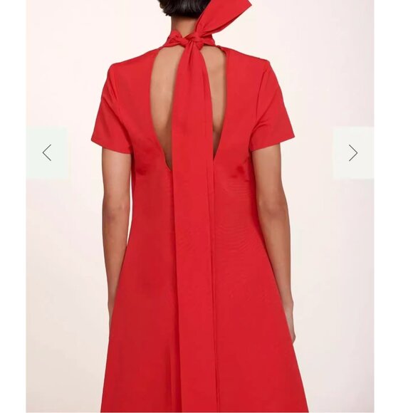 NWT STAUD Ilana Maxi Dress Gown XLarge Poinsettia Red Cocktail Event - Picture 4 of 10